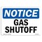Signmission Safety Sign, OSHA Notice, 10" Height, 14" Width, Aluminum, Gas Shutoff Sign, Landscape OS-NS-A-1014-L-13030 - alternate 1